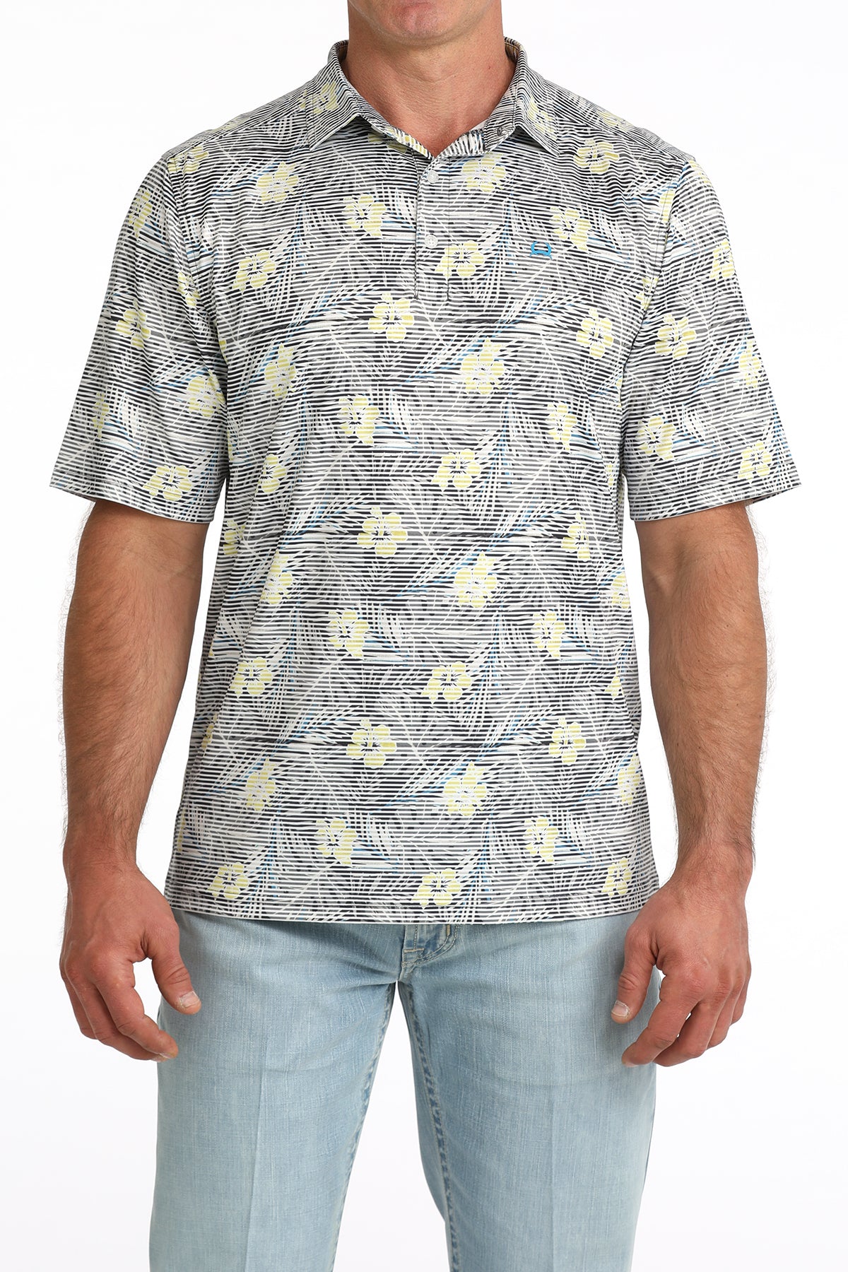 Cinch Men's Hawaiian Print Polo MTK1865043
