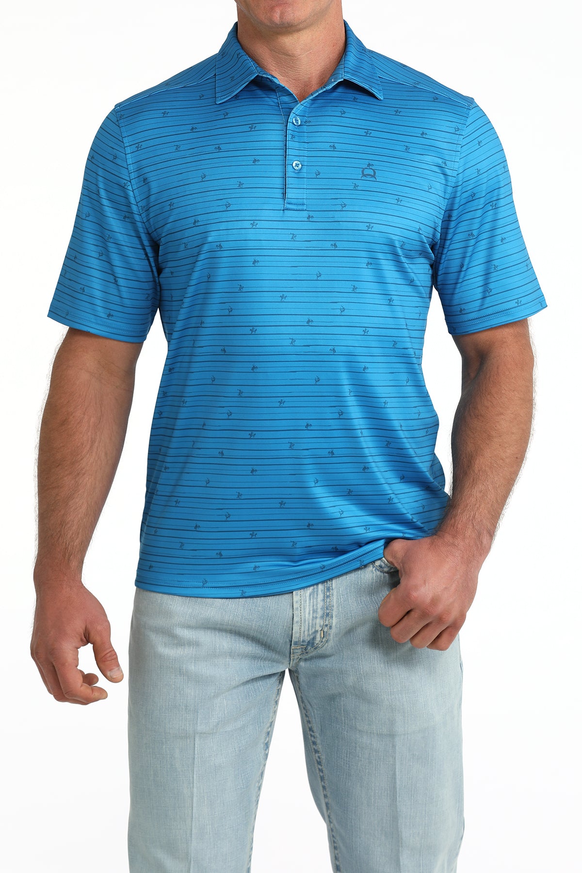 Cinch Men's Blue Arenaflex Polo MTK1865044