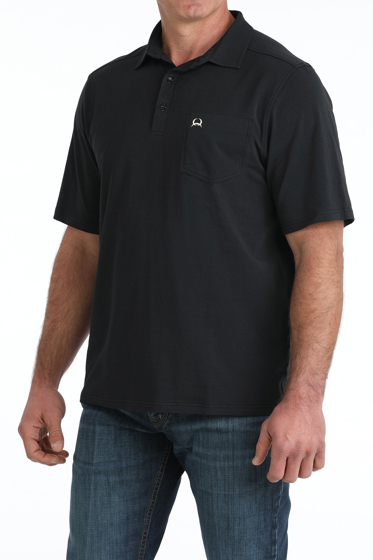 Cinch Men's Black Arenaflex Polo MTK1874003