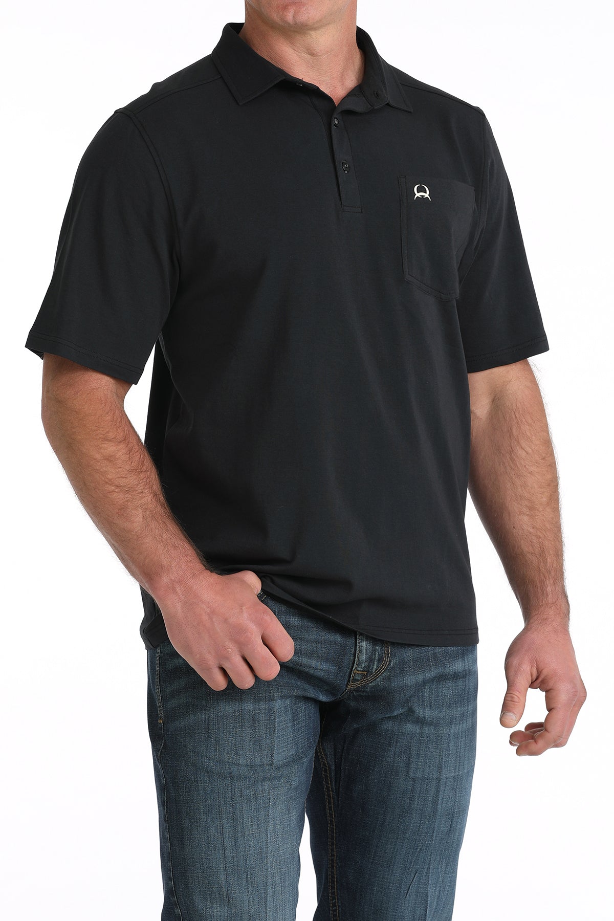 Cinch Men's Black Arenaflex Polo MTK1874003