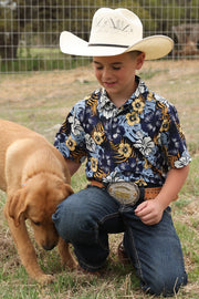 Cinch Boy's Floral Patterned Polo MTK7600015