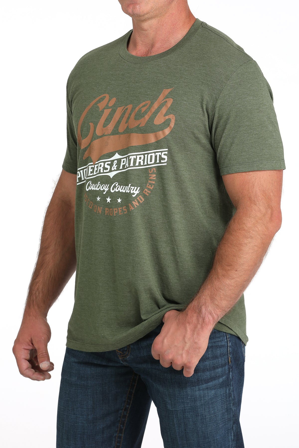 Cinch Men's Olive Graphic Tee MTT1690695