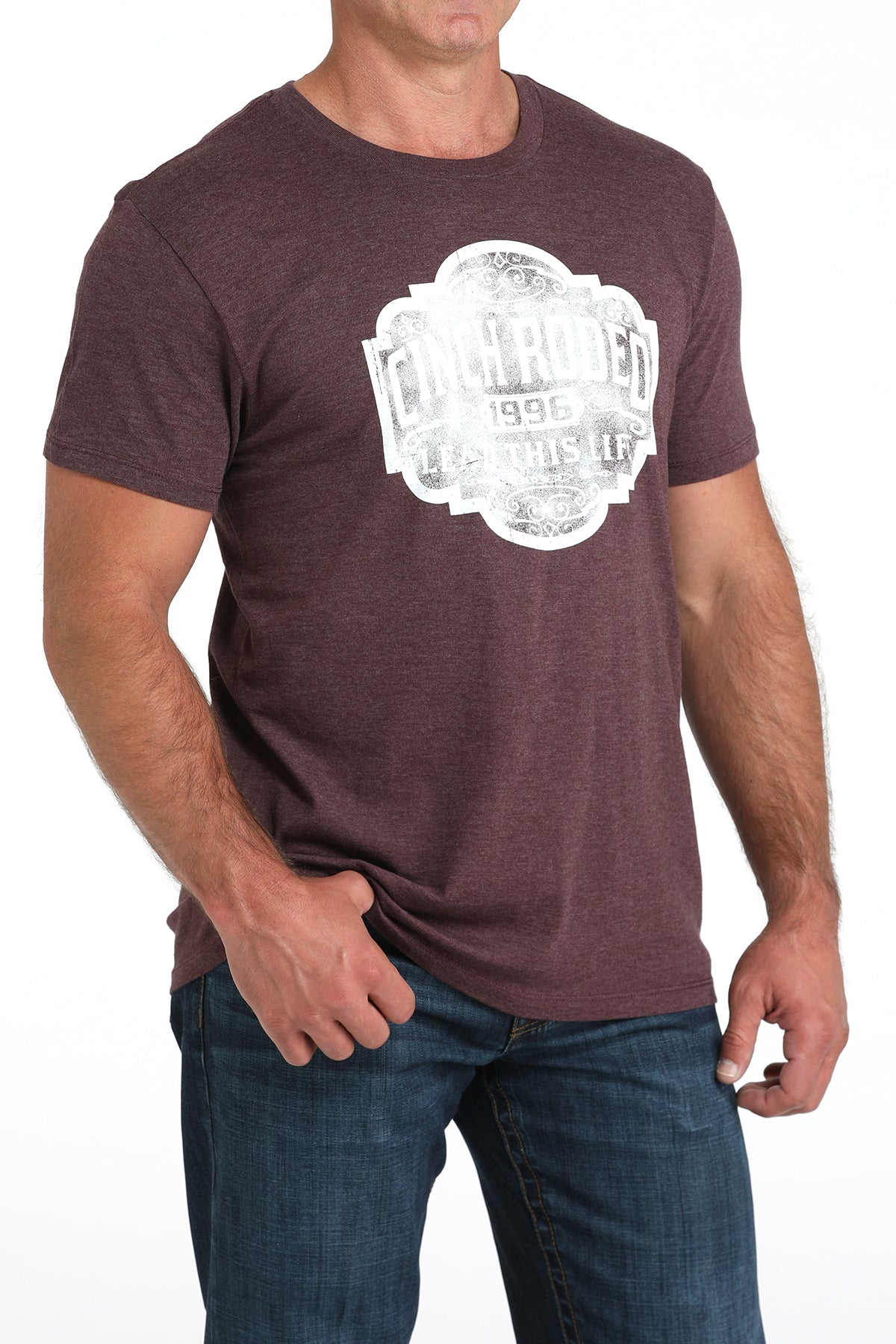 Cinch Men's Purple Graphic Tee MTT1690696