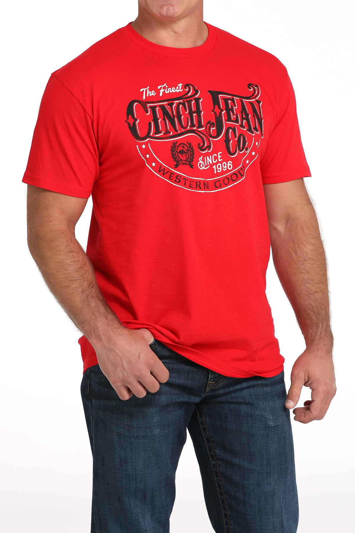 Cinch Men's Red Graphic Tee MTT1690699