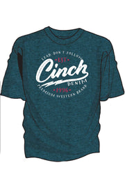 Cinch Men's Teal Graphic Tee MTT1690710 C4