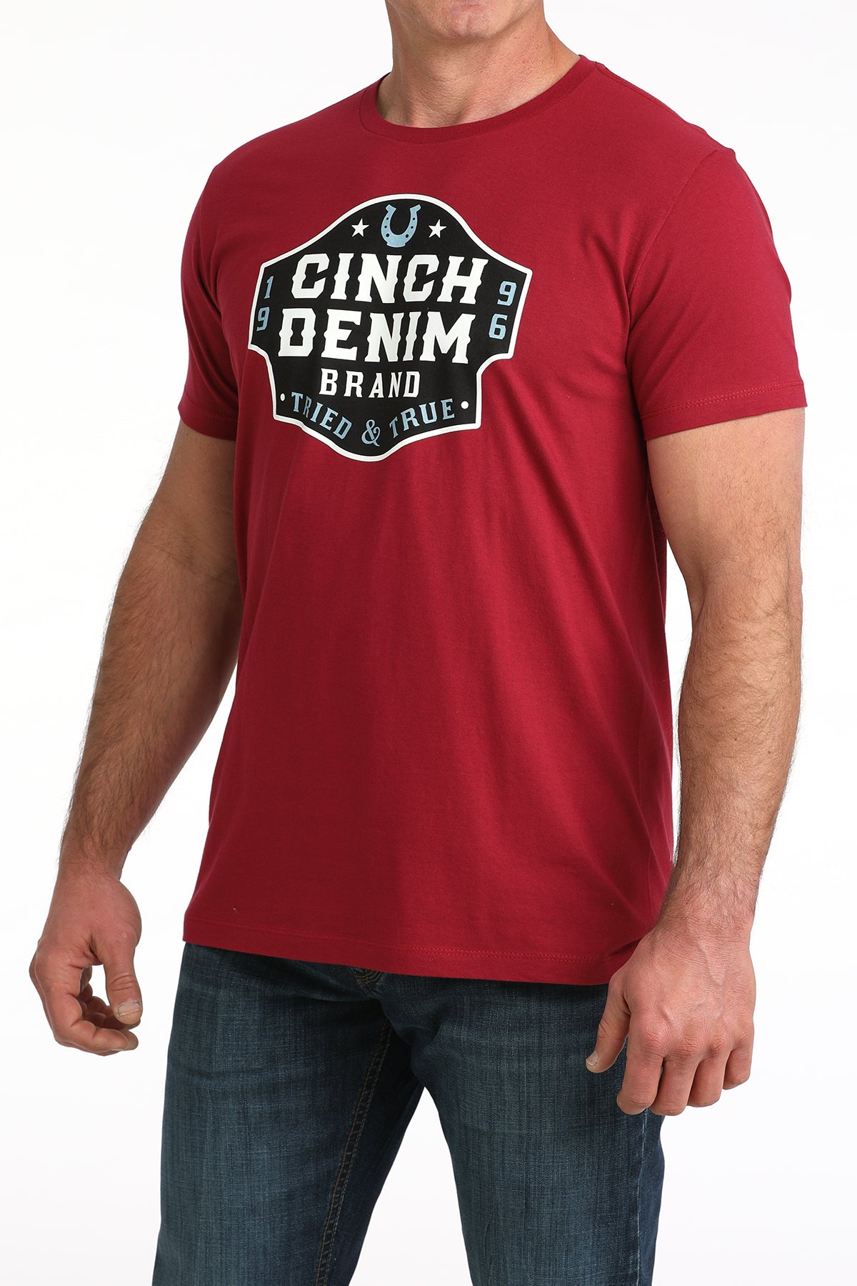 Cinch Men's Red Graphic Tee MTT1690712