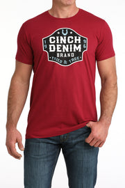 Cinch Men's Red Graphic Tee MTT1690712