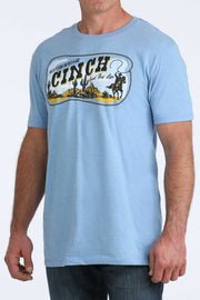 Cinch Men's Light Blue Graphic Tee MTT1690721