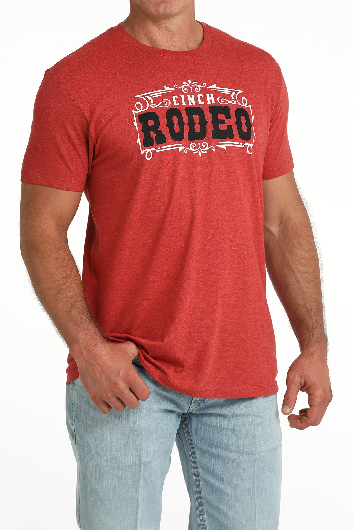 Cinch Men's Red Graphic Tee MTT1690724