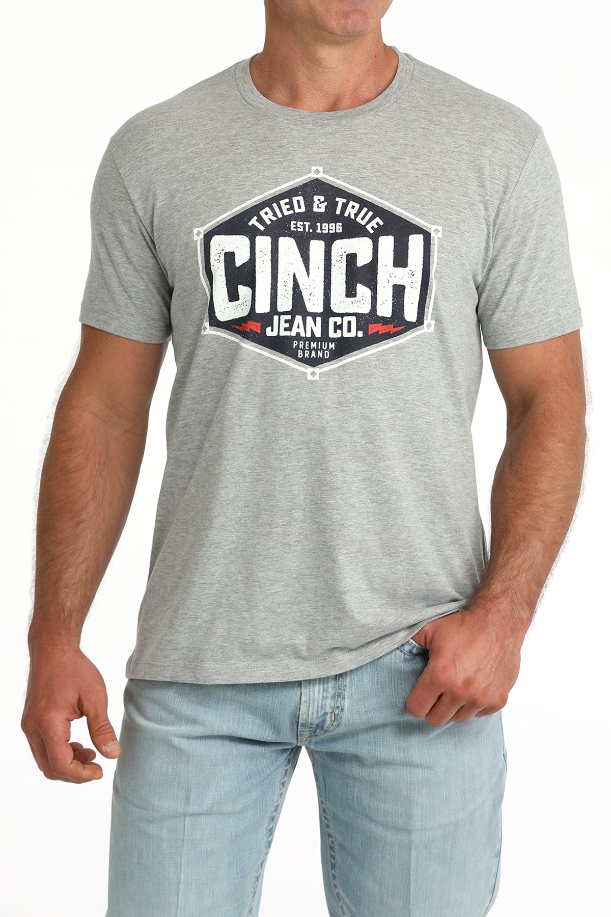 Cinch Men's Gray Graphic Tee MTT1690725