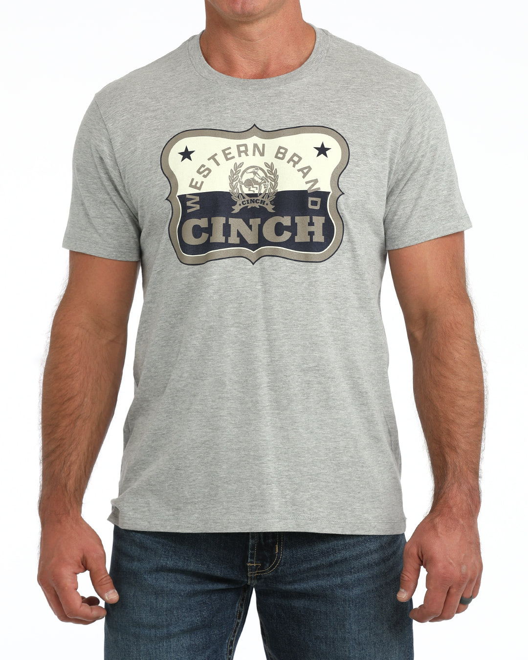 Cinch Men's Gray Buckle T-Shirt MTT1690747