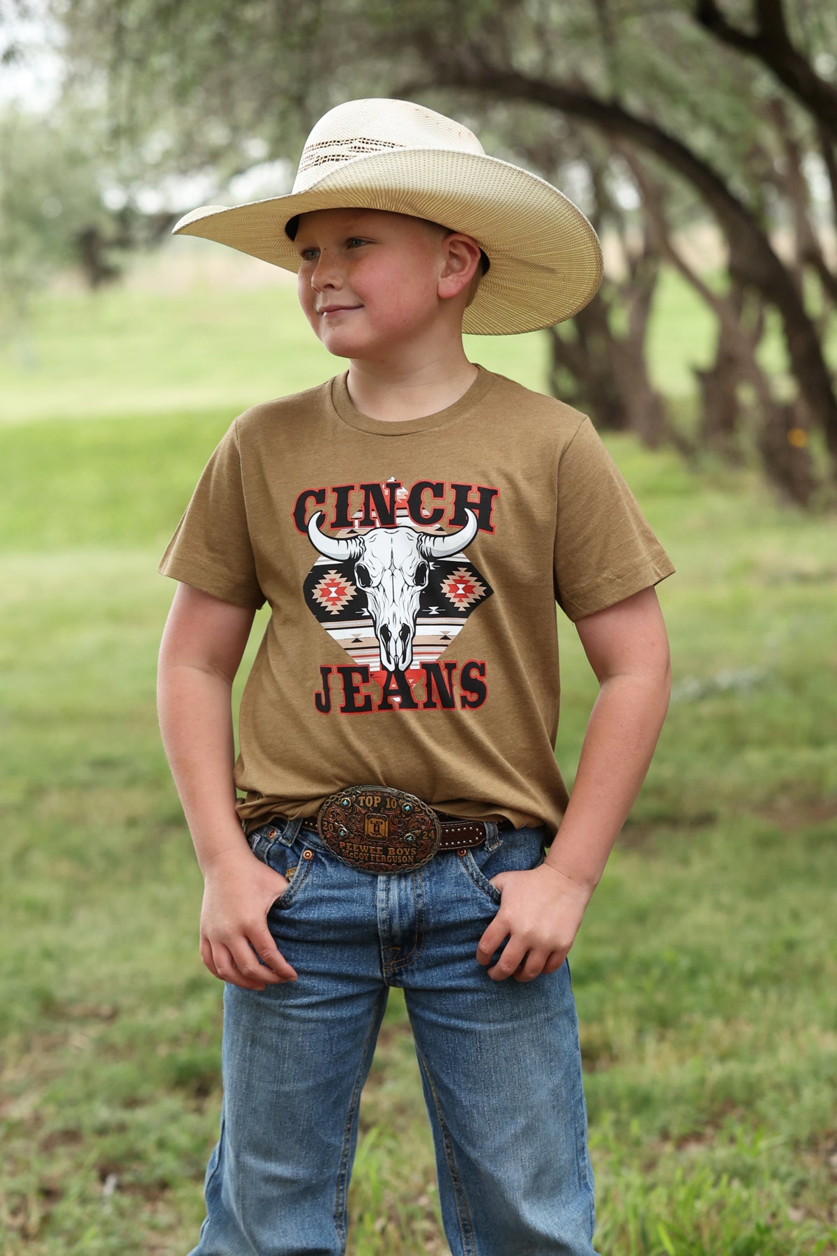 Cinch Boy's Brown Graphic Tee MTT7670182
