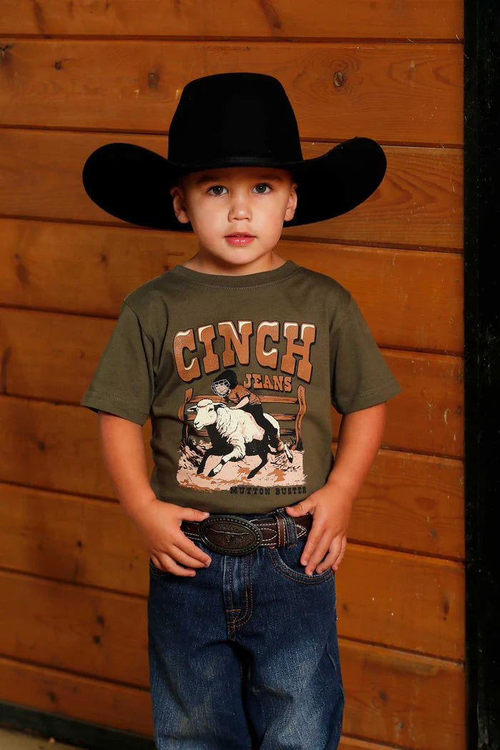 Cinch Toddler Boy's Olive Graphic Tee MTT7671101