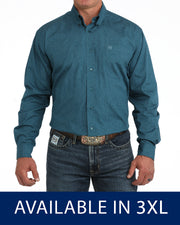 Cinch Men's Plus Blue Paisley Button Up MTW106169X