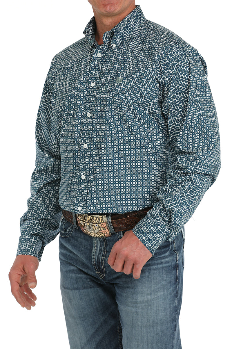 Cinch Men's Diamond Print Button Down Shirt