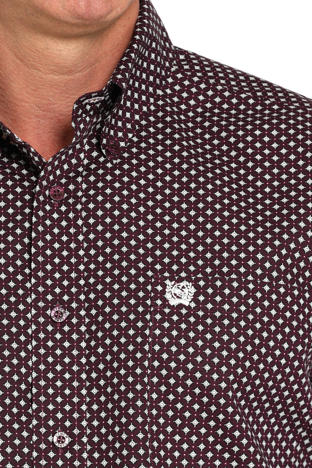 Cinch Men's Diamond Print Button Down Shirt