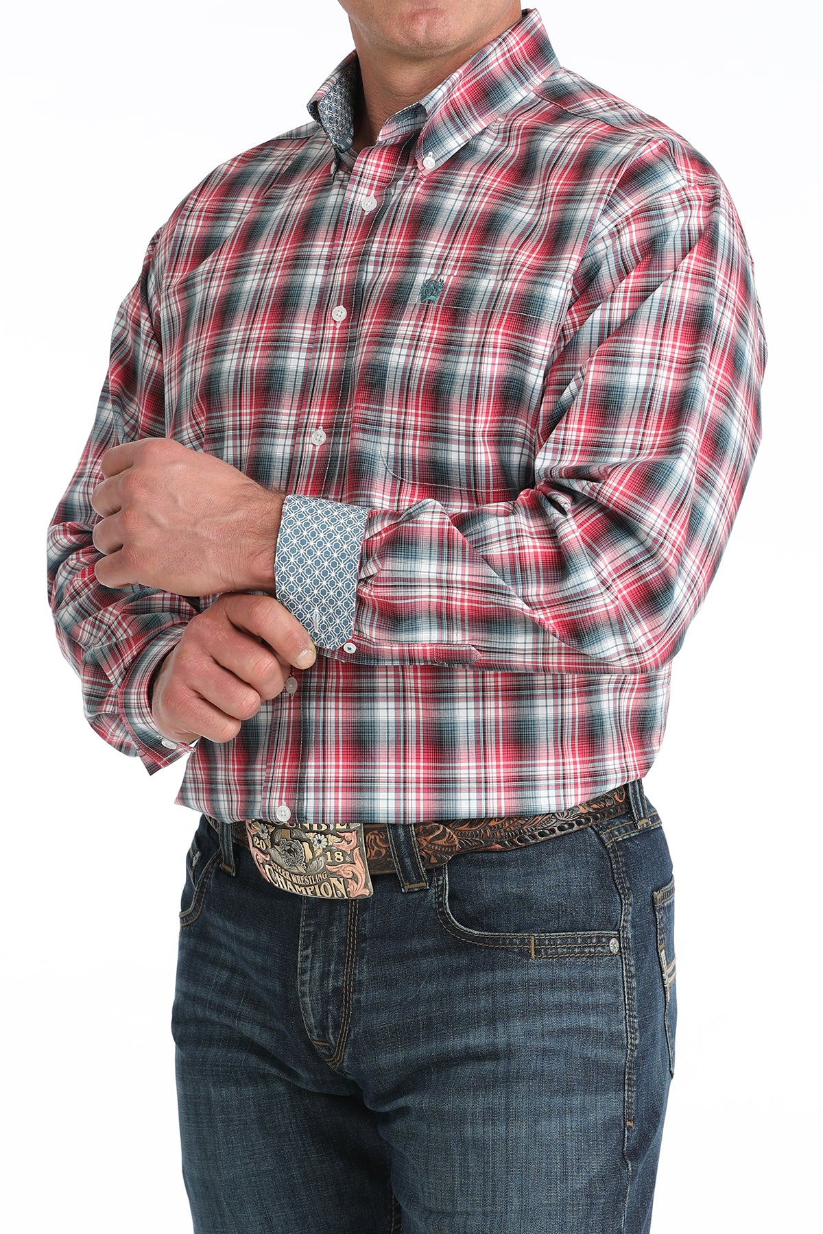 Cinch Men's Plaid Long Sleeve Shirt MTW1106047