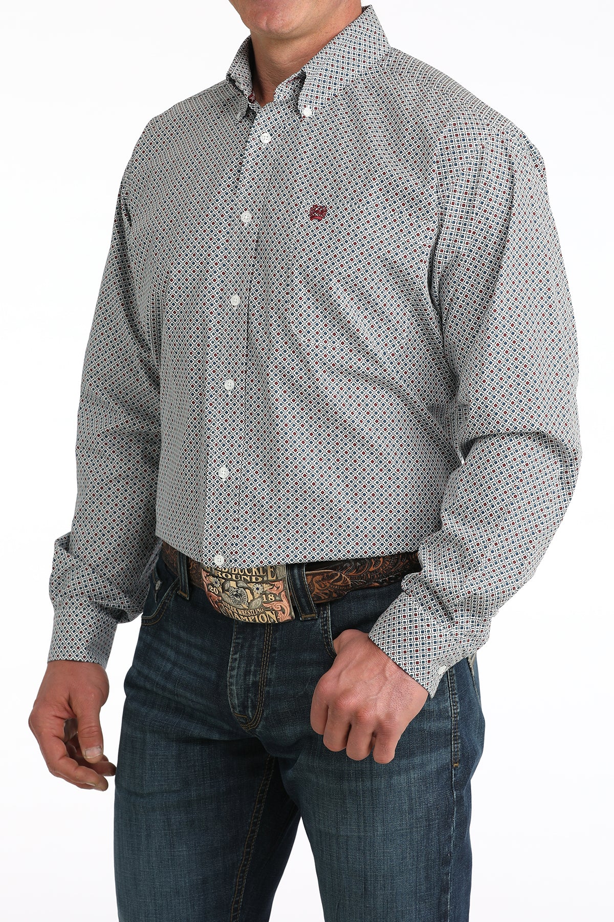 Cinch Men's Patterned Long Sleeve Shirt MTW1106050