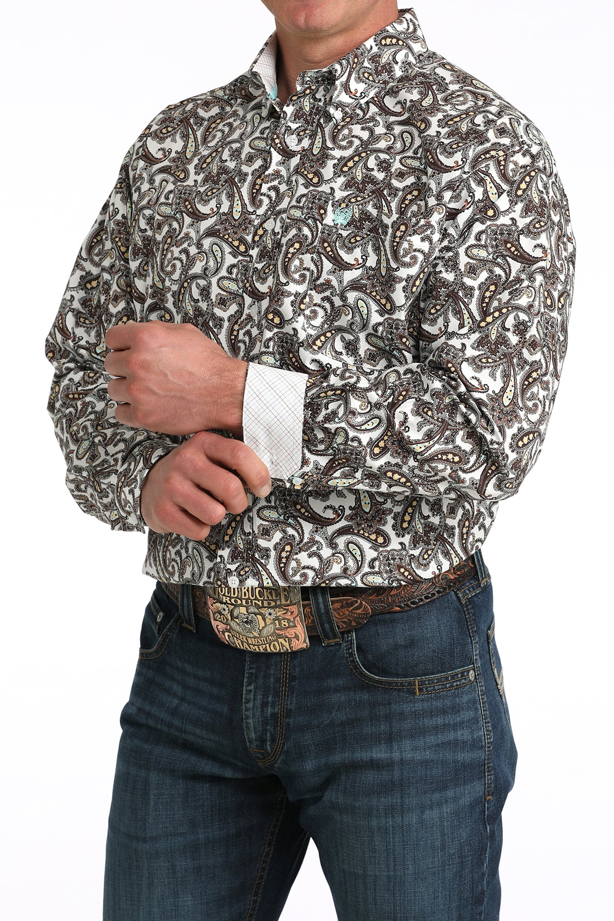 Cinch Men's Paisley Printed Long Sleeve Shirt MTW1106059