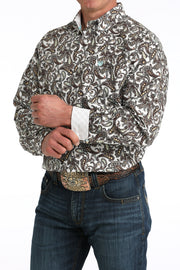Cinch Men's Paisley Printed Long Sleeve Shirt MTW1106059