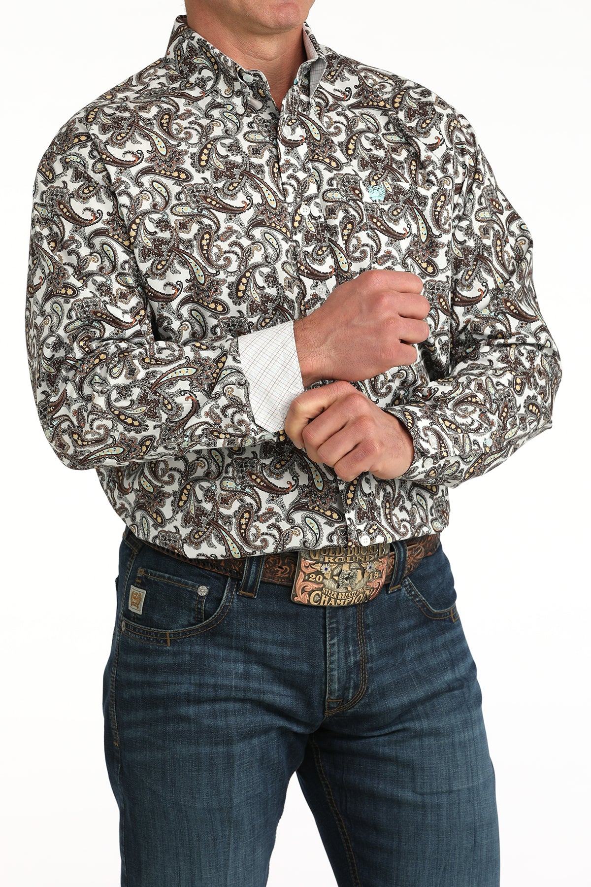 Cinch Men's Paisley Printed Long Sleeve Shirt MTW1106059