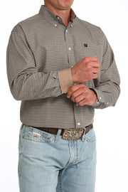 Cinch Men's Khaki Printed Long Sleeve Shirt MTW1106089