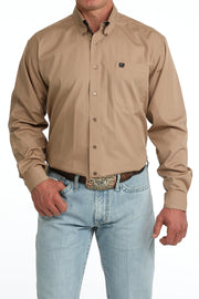 Cinch Men's Solid Khaki Long Sleeve Shirt MTW1106090