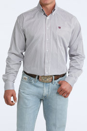 Cinch Men's Blue and Purple Striped Long Sleeve Shirt MTW1106107