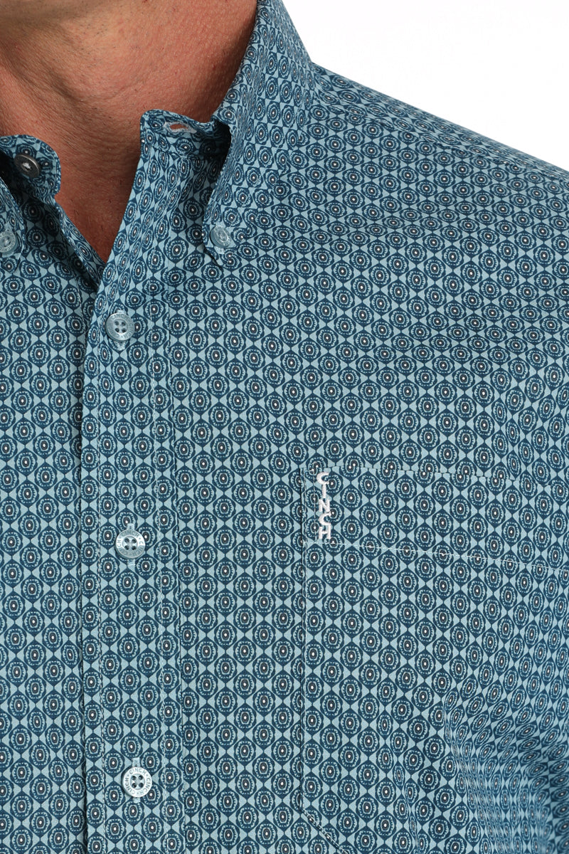 Cinch Men's Circle Print Button Down Shirt