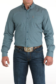 Cinch Men's Small Print Button Down Shirt