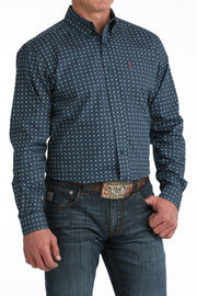 Cinch Men's Blue Modern Fit Long Sleeve Shirt MTW1347150
