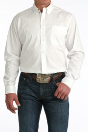 Cinch Men's White Modern Fit Long Sleeve Shirt MTW1347152