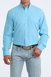 Cinch Men's Solid Light Blue Long Sleeve Shirt MTW1347156