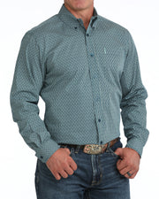 Cinch Men's Modern Fit Blue Button Up Shirt MTW1347168