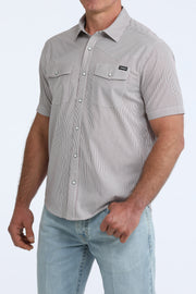 Cinch Men's Striped Short Sleeve Snap Shirt MTW1402014