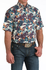 Cinch Men's Tropical Print Arenaflex Short Sleeve Shirt MTW1704163
