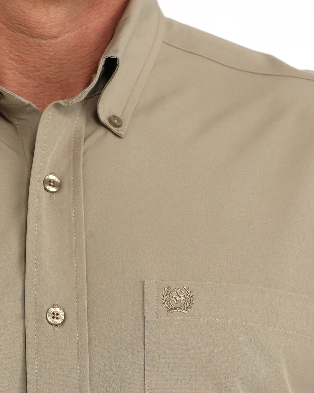 Cinch Men's Arenaflex Khaki Button Down Shirt MTW1862047