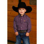 Cinch Toddler Boy's Purple Printed Shirt MTW7061390