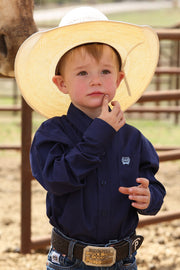Cinch Toddler Boy's Solid Royal Blue Shirt MTW7061412
