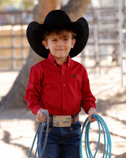 Cinch Infant Boy's Red Printed Long Sleeve Shirt MTW7062435