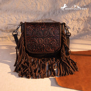 Montana West Tooled Fringe Crossbody Purse RLC-L187