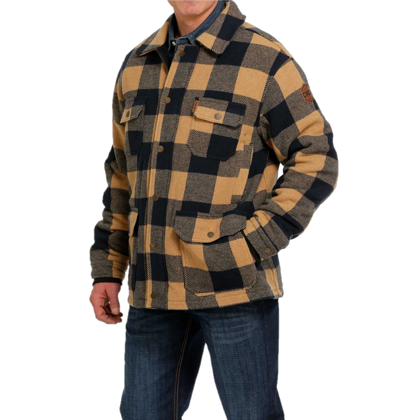 Cinch Men's Brown Plaid Frontier Coat MWJ1572002