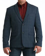 Cinch Mens Navy Plaid Sport Coat MWJ1931002