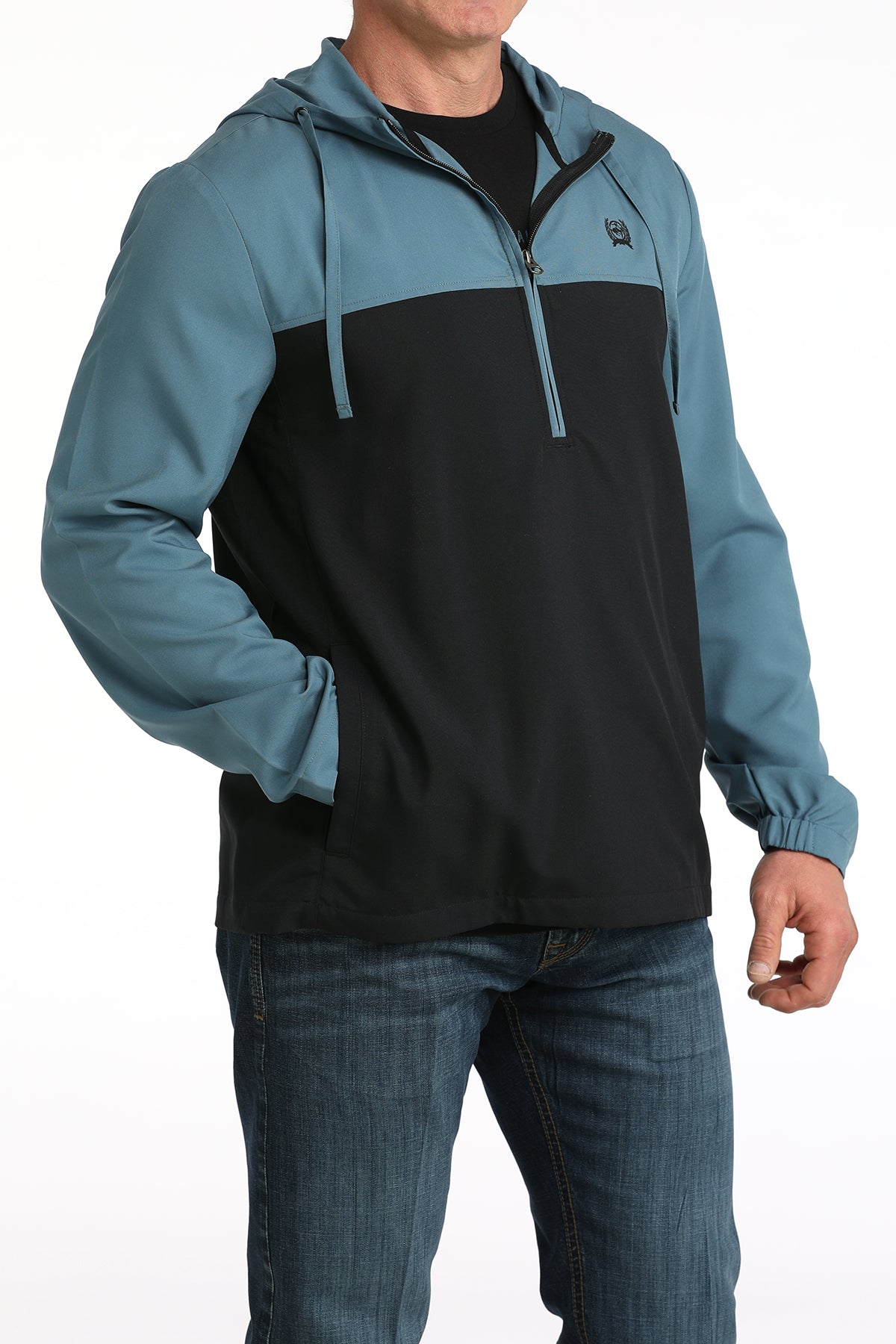 Cinch Men's Black and Blue Hoodie MWJ1936001