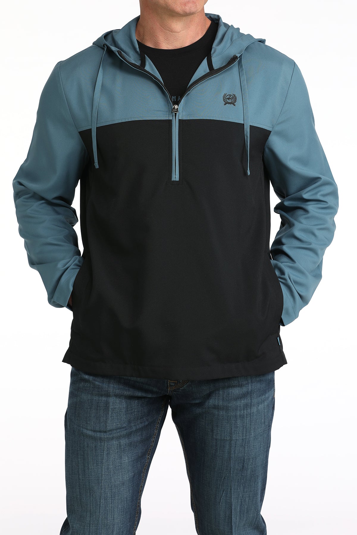 Cinch Men's Black and Blue Hoodie MWJ1936001