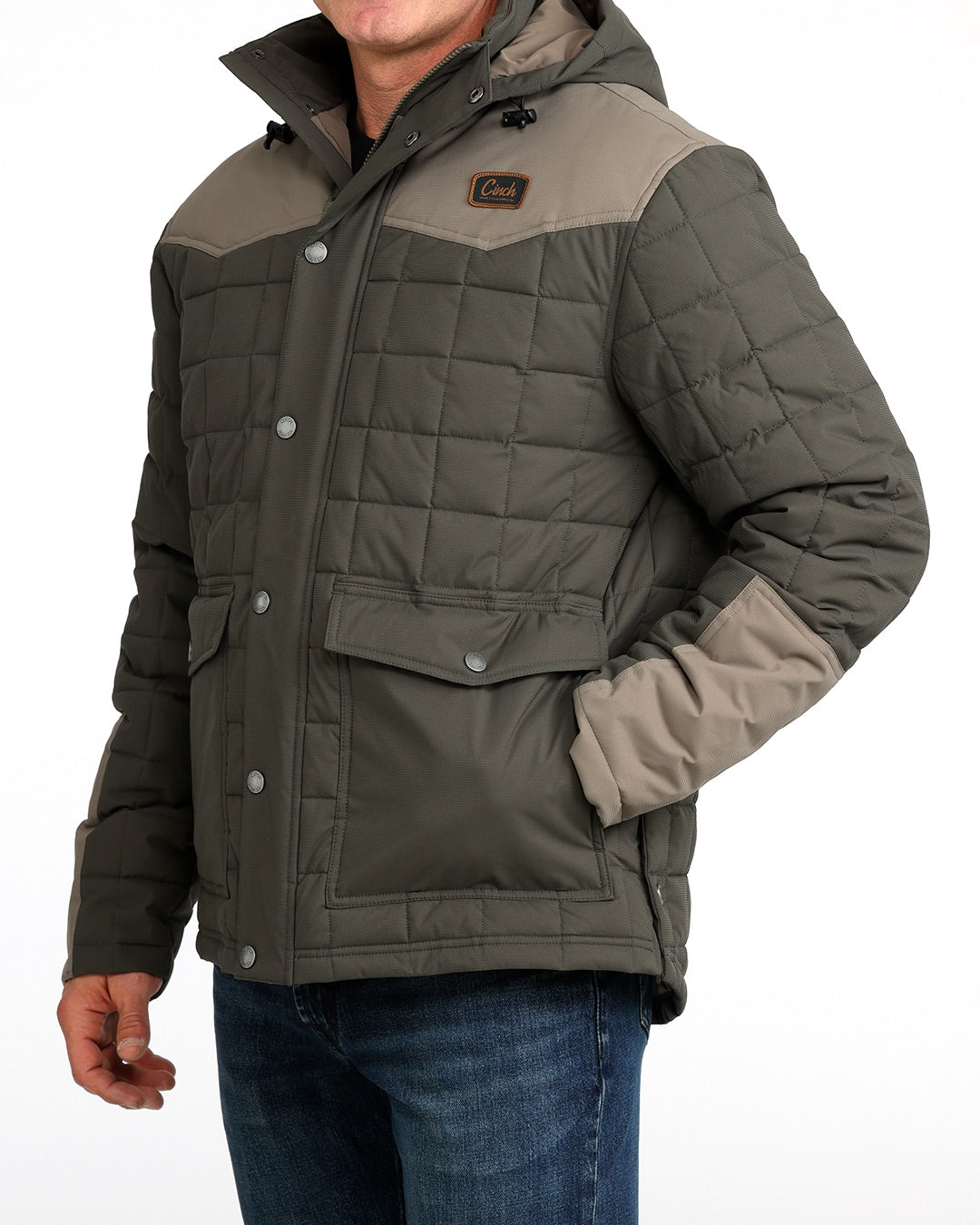 Cinch Men's Green Quilted Barn Coat MWJ1951001