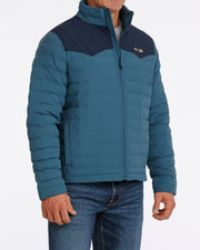 Cinch Men's Two Tone Teal Quilted Jacket MWJ1954002