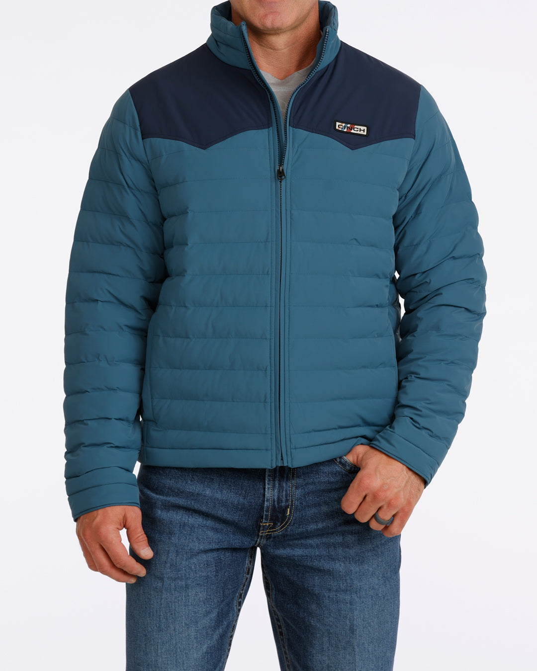 Cinch Men's Two Tone Teal Quilted Jacket MWJ1954002