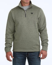 Cinch Men's Light Olive 1/4 Zip Sweater MWK1080021