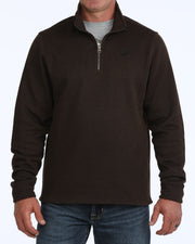 Cinch Men's Brown 1/4 Zip Sweater MWK1080022